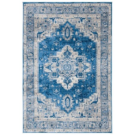 Safavieh 6 x 9 ft. Brentwood Transitional Rectangle Power Loomed Rug Blue & Grey BNT851M-6